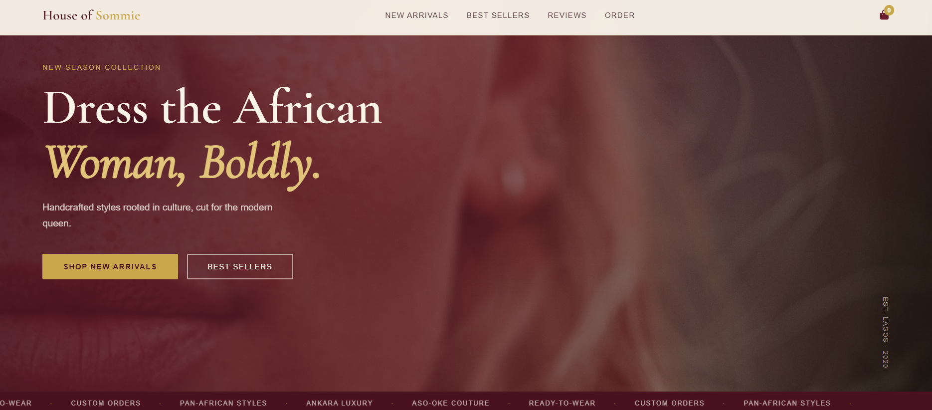 Clothing and fashion website