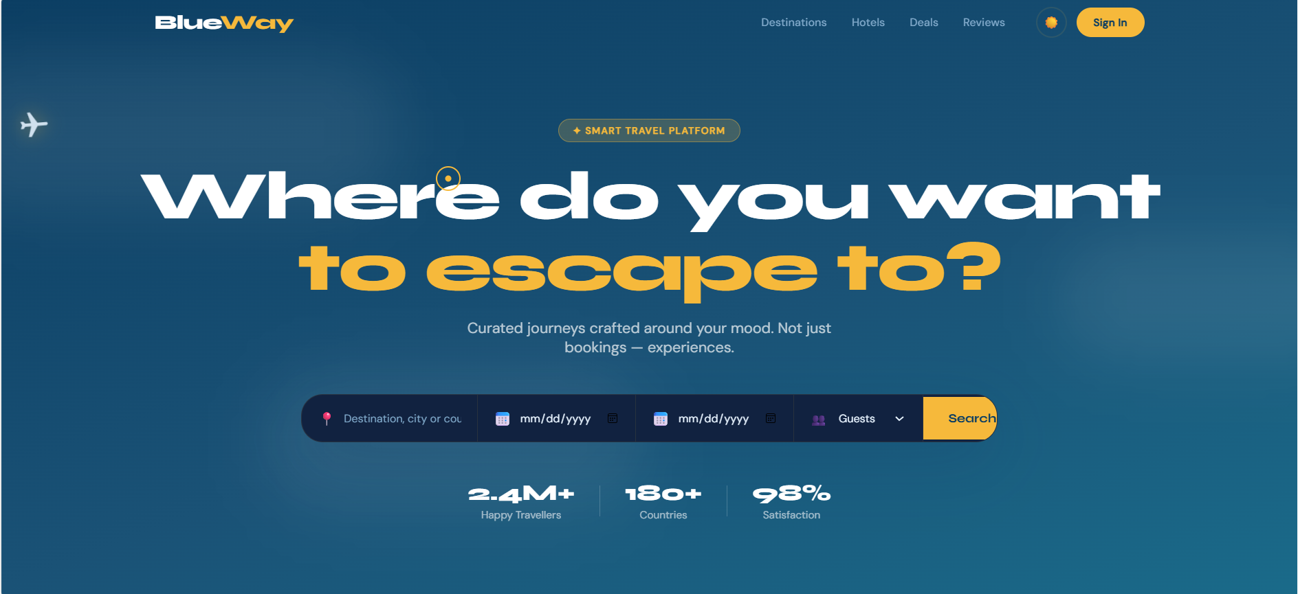 Flight booking website