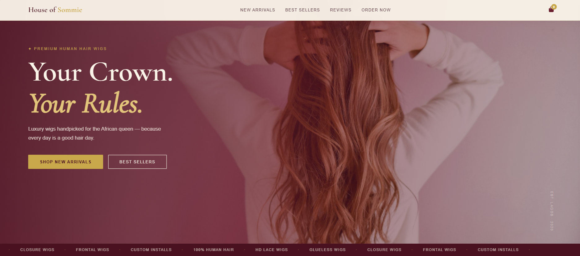 Hair business website